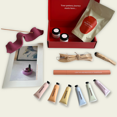 Air-dry pottery kit (meditation edition)