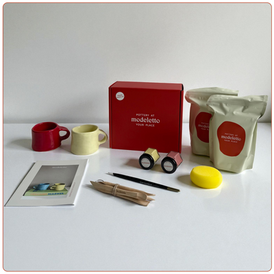 Date-night ceramic pottery kit bundle