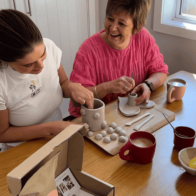 Date-night ceramic pottery kit bundle
