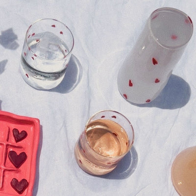 Hearts glass carafe - Modeletto Store