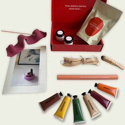 Air-dry pottery kit (meditation edition)