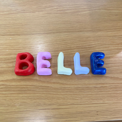 Nursery room letters air-dry pottery kit