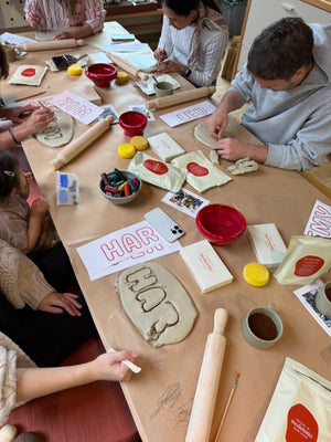 Nursery room letters air-dry pottery kit
