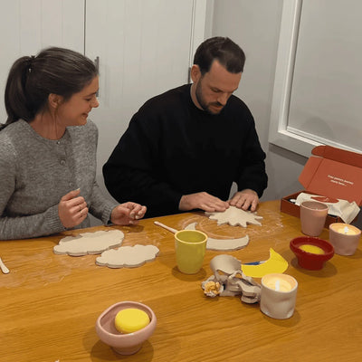 Date-night ceramic pottery kit bundle