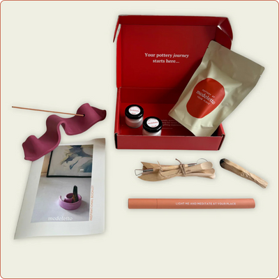 Air-dry pottery kit (meditation edition)