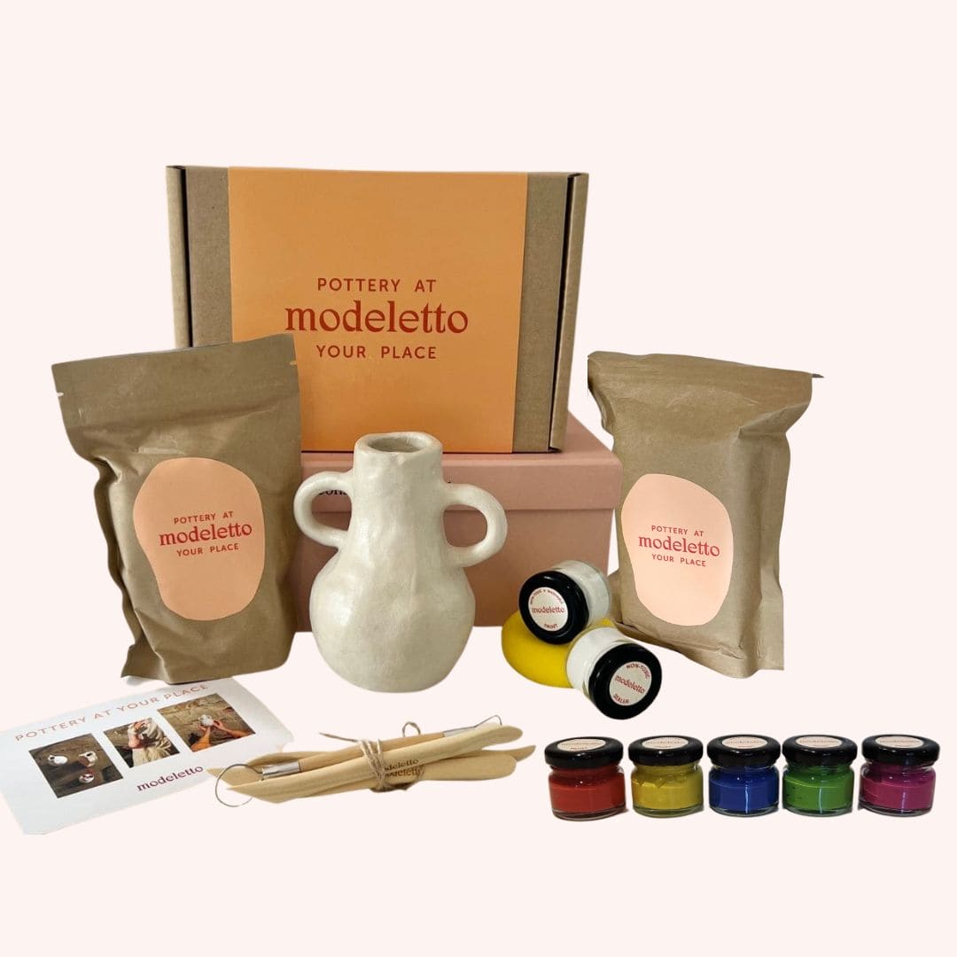 Date-night pottery kit bundle