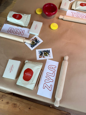 Nursery room letters air-dry pottery kit