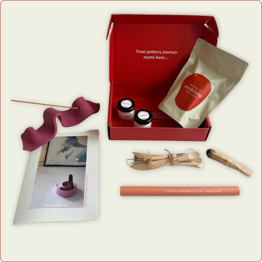 Air-dry pottery kit (meditation edition)