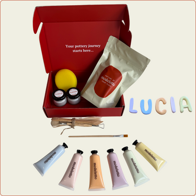 Nursery room letters air-dry pottery kit