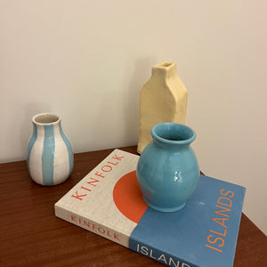 Ceramic stripe vase